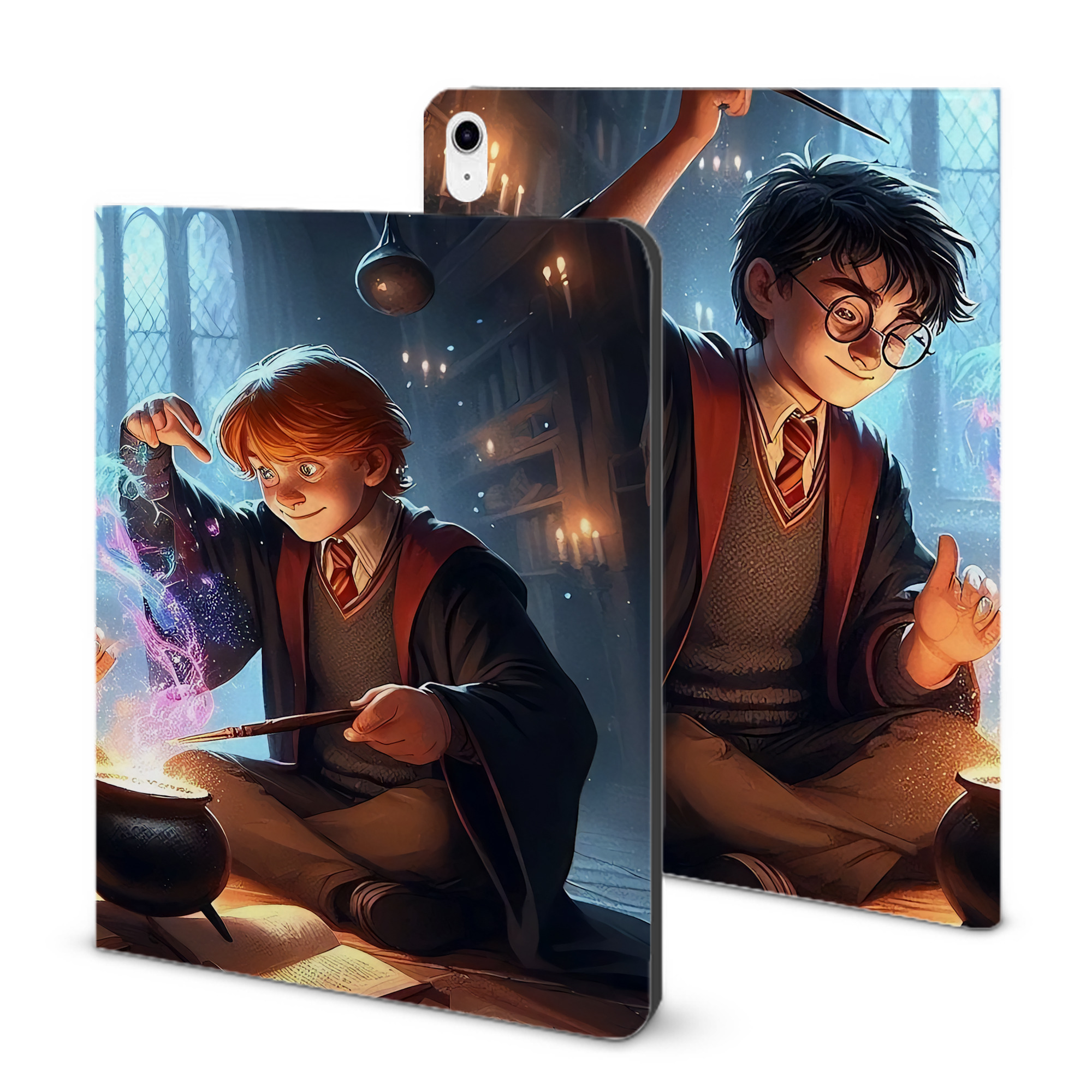 （画像用） Harry Potter ハリー・ポッターシリーズ IPad ケース ブック型 PUレザー TPU 耐衝撃 軽量 薄型 ペン収納なし 全面保護 IPad 各モデル対応